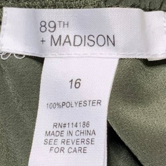 89th + Madison Slack Pants Womens Plus 16 Elastic Waist Drawstring Active NWT - Picture 8 of 11